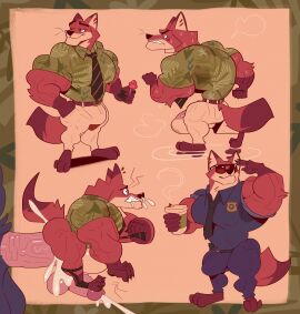 absurd_res anal anal_sex anthro ass beverage biceps big_bulge big_muscles big_penis blush bodily_fluids bovid bovine brown_body brown_fur buffalo bulge canid canine chief_bogo clothing coffee coffee_cup container cum cum_in_ass cum_in_mouth cum_in_nose cum_inside cumshot cup disney ejaculation excessive_sweat eyewear floral floral_background floral_pattern floral_print food footwear fox fur garter_belt garter_belt_socks garter_straps genital_fluids genitals hi_res huge_muscles inflation male mammal muscles muscular muscular_anthro muscular_male musk musk_clouds nick_wilde pecs penetration penis police police_officer police_uniform popsicle precum red_body red_fur short_stack size_difference smile socks solo stomach_bulge sunglasses sweat sweatdrop tropical_shirt uniform vaniwall zootopia