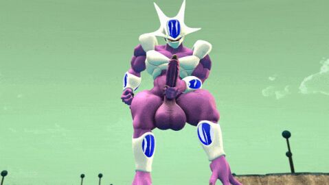 2022 3d 3d_animation animated big_balls big_penis cooler_(dragon_ball) dragon_ball dragon_ball_z floating flying jerkingoff masturbating muscular muscular_male pecs purple_body rayhuma source_filmmaker