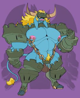 2023 2_horns 5_fingers action_pose anthro armguard armguards armor armored_boots armored_gloves armwear artist_name balls balls_outline bara big_bulge big_muscles blonde_hair blonde_pubes blue_body bovid bovid_horn bovine bovine_horn bovine_tail bulge castle cattle chain_straps chains clothing colored colored_line_art demon detailed_bulge digital_drawing_(artwork) digital_media_(artwork) european_mythology exposed_chest fingers footwear genital_outline genitals greek_mythology guard hair hi_res hooves horn huge_bulge humanoid_genitalia humanoid_hands humanoid_penis ineffective_clothing jinti_(artist) jockstrap kings_of_hell knight legwear legwear_around_legs looking_at_viewer male male_only mammal masculine_male minotaur morax_(kings_of_hell) muscles muscular muscular_anthro muscular_male mythology navel nipple_piercing nipple_ring nipples pecs penis penis_base penis_outline penis_peek piercing pose pube_peek pubes purple_background ring_piercing segment_armor shadowed_eyes simple_background solo tail tail_tuft thong tuft unconvincing_armor underwear unusual_clothing warrior yaoi