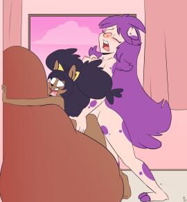 2020 ambiguous_penetration anthro areola bear belly big_belly biped black_hair black_nose blue_hair blue_spots bodily_fluids breasts brown_body claws closed_eyes cloven_hooves cum cum_inside cumflation domestic_pig duo eye_roll eyebrows female female_penetrated from_behind_position fuf futa/female futa_penetrating futa_penetrating_female futanari genital_fluids genitals hi_res hooves huge_belly hyper hyper_belly inflation inside intersex intersex/female intersex_penetrating intersex_penetrating_female interspecies long_hair looking_pleasured mammal markings naked nipples nude open_mouth penetration penis pig scut_tail sex short_tail small_breasts spots spotted_body standing_doggystyle suid suina sus_(pig) tail teeth tongue unguligrade