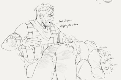 2boys activision alejandro_vargas anus ass backsack balls ballsack bara beard call_of_duty call_of_duty_modern_warfare_2_(2022) clothing dominant dominant_male domination facial_hair gay gay_domination hairy kapcum3 male male/male male_focus male_only masculine_male muscular muscular_male penis rodolfo_parra solo_male yaoi