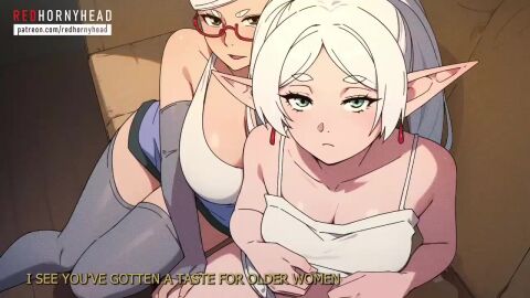 16:9_aspect_ratio 1boy 2girls animated ayase_seiko bent_knees bisexual bisexual_(female) blush breasts cleavage crossover cunnilingus dandadan ear earrings elf erect_nipples extremely_large_filesize eyewear female female_moaning ffm_threesome frieren gilf glasses grabbing green_eyes h264_(codec) has_audio hetero_sex high_resolution huge_breasts jewelry large_breasts large_filesize light-skinned_female light_skin male mature mature_female missionary_position moaning mp4 multiple_girls music nipples oral penetration pink_nipples pointed_ears red-framed_eyewear redhornyhead sex small_breasts sousou_no_frieren spread_legs straight tagme threesome tied_hair vaginal_penetration video white_hair
