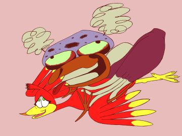 2019 ambiguous/ambiguous ambiguous_gender ambiguous_penetration avian banjo-kazooie beak bird breegull claws cursed cursed_image digital_drawing_(artwork) digital_media_(artwork) duo feathers feral from_behind_position fur green_eyes green_sclera hi_res kazooie looking_pleasured looking_up majora's_mask multicolored_body multicolored_fur nightmare_fuel nintendo nintendo_64 open_beak open_mouth penetration purple_body rareware red_body red_feathers schreckengast sex simple_background smile speckled_body takkuri_(majora's_mask) teeth the_legend_of_zelda tongue tongue_out what where_is_your_god_now why