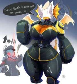 2020s 2024 2d 2d_(artwork) 2girls 5_fingers :d alien alien_girl alien_humanoid anthro armor armored_female arthropod arzyparzy ass automaton_(helldivers) big_ass big_breasts big_butt big_thighs blue_hair breasts bug bug_girl busty child_bearing_hips commissar-chan_(arzyparzy) commissar_(helldivers_2) covered_eyes cute dialogue english english_text female female_focus female_only furry furry_female furry_only hair_over_one_eye helldivers helldivers_2 hi_res highres hips hourglass_figure hug hunter-chan_(arzyparzy) hunter_(helldivers) insect_girl insects large_ass large_breasts large_butt large_thighs military military_uniform mouth_open nervous pauldrons red_sclera robot robot_girl round_ass salute short_hair slim_waist tail terminid thick_thighs thighs tongue voluptuous wide_hips