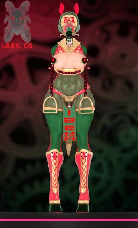 3d animated ass big_ass big_breasts body_modification bodysuit breasts bridlebitch_(ibex) cammy_white female giant_breasts hypnosis ibex-cg mind_break mind_control ponyplay ponytail street_fighter street_fighter_6