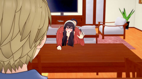 1girls 2boys 3d bent_over brainwashing cuckold cuckolding female groping_ass human loid_forger male multiple_boys multiple_males murdoch_swan spy_x_family yor_briar yor_forger