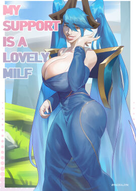 1girls asian_female big_boobs big_breasts big_thighs big_tits blue_hair boobs breasts clothed clothed_female clothes clothing eyebrows eyelashes eyes female female_focus female_only grey_eyes hair hand_up huge_boobs huge_breasts huge_hips huge_thighs huge_tits league_of_legends light-skinned_female light_body light_skin lips long_hair looking_at_viewer pale pale-skinned_female pale_body pale_skin riot_games saigalisk smile smile_at_viewer smiling smiling_at_viewer solo_female sona_buvelle teeth teeth_showing teeth_visible thick_hips thick_thighs thighs tits twin_braids twintails video_games wide_ass wide_butt wide_thighs