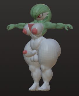 1futa 3d alternate_view arms_up balls barefoot black_background breasts colored_nipples colored_skin completely_nude erection full_body futanari gardevoir green_hair green_skin hair_between_eyes intersex kabalmystic large_areolae large_breasts legs looking_at_viewer multicolored_skin navel nintendo nipples nude outstretched_arms penis pokemon pokemon_(species) pokémon_(species) red_eyes ryanprisma3d shiny_skin short_hair simple_background solo spread_arms standing stomach straight-on testicles thick_thighs thighs two-tone_skin uncensored white_skin wide_hips