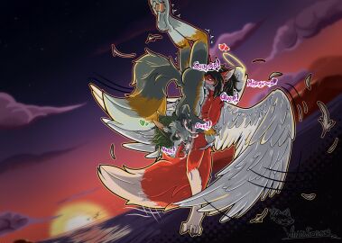 2025 4_toes 69_position absurd_res angel anthro avian bird bird's-eye_view bodily_fluids canid canine carrying_another carrying_partner cloud cum cum_in_mouth cum_in_nose cum_inside deep_throat dipstick_tail duo feathered_wings feathers feet fellatio flying flying_sex fox fur genital_fluids grey_body grey_fur halo heart_symbol hi_res high-angle_view hybrid internal loose_feather male male/male mammal markings motion_lines mountain night nude oral oral_penetration orange_body orange_fur pawpads penetration penile penis procyonid raccoon red_body red_fur sam_the_angel_fox sea sex shaking sky sound_effects spread_wings star sunset tail tail_markings toes trembling twitching upside-down upside_down_fellatio vinzin_(artist) vinzin_(character) water white_body white_fur wings wings_flapping