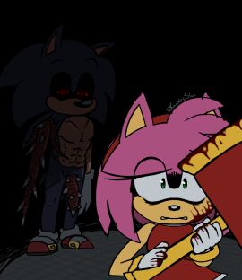 1boy 1girls amy_rose anthro anthro_only anxious balls behind_another black_eyes blood_on_face blood_stain blue_fur female fur_tuft glowing_eyes green_eyes headband headgear hedgehog holding_object holding_weapon hung ibispaintx imminent_rape knucklesslut kolossos light-skinned_female light_skin male mammal marks_on_body monster monster_cock mouthless mutated_penis mutation nipple_outline nipples no_humans pecs penis piko-piko_hammer piko_piko_hammer pink_fur red_dress red_eyes resting_balls shellshock simple_background sonic.exe sonic.exe_(character) sonic.exe_(series) sonic.exe_the_disaster sonic_(series) sonic_the_hedgehog_(series) spiked_penis thousand_yard_stare watermark worried_expression