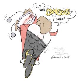 1boy anal_plug balls buttplug clothed deltarune deltarune_chapter_3 dog_ears dog_tail kirneliustheiii male male_only non-human object_head pants_down petplay solo tail_plug tenna_(deltarune)