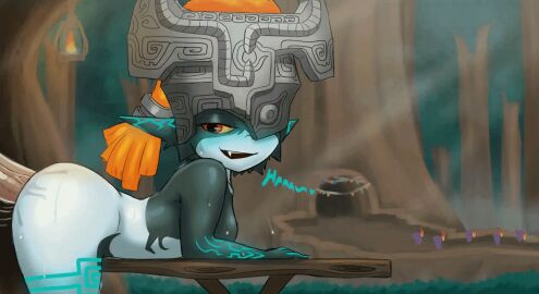 1boy 1girls animated ass darkafterdark disembodied_penis doggy_style female gif huge_ass imp_midna male male/female midna nude penis sex side_view the_legend_of_zelda twilight_princess