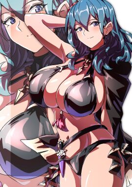 breasts byleth_(fire_emblem) byleth_(fire_emblem)_(female) female female_only fire_emblem fire_emblem:_three_houses fire_emblem_heroes large_breasts nintendo solo swimsuit tagme tonoji