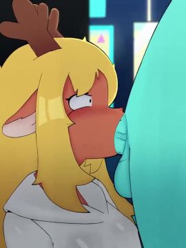 2025 2d_animation absurd_res alley animated anthro anthro_penetrated antlers black_eyes blonde_hair bodily_fluids brown_antlers clothing deep_throat deer deltarune duo erection face_fucking faceless_character faceless_human faceless_male fellatio female female_penetrated freckles fur furry genitals hair hi_res horn human human_on_anthro human_penetrating human_penetrating_anthro interspecies kris_(deltarune) long_hair loop lunny_sketch male male/female male_penetrating male_penetrating_female mammal musi_cassie nipple_outline noelle_holiday oral oral_penetration orange_body orange_fur penetration penile penis red_nose robe saliva saliva_string sex short_playtime side_view sound tagme tan_inner_ear undertale_(series) vein veiny_penis video white_clothing white_robe