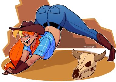 1girls ass ass_up atomickingboo female oc original original_character rudy_roundup solo tagme the_besties_(atomickingboo) twitter_link