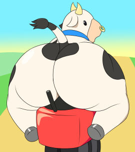 2025 ambiguous_gender antenna_wire anus ass ass_focus barely_visible_anus beady_eyes big_ass big_butt black_eyes bovid bovine butt_focus cattle collar cow_(mario) detailed_background dirt_road dot_eyes facial_piercing female female_(lore) feral fur grass hi_res hooves horn looking_at_viewer looking_back looking_back_at_viewer mammal mario_(series) mario_bros mario_kart mario_kart_world markings moo_moo_(mario) moo_moo_meadows_cow motorcycle moztove nintendo nose_piercing nose_ring open_mouth outside piercing plant riding_motorcycle ring_piercing road simple_eyes sitting sky solo spots spotted_body spotted_fur tail tail_tuft tuft vehicle