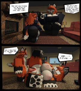 1girls 3d anthro big_breasts big_cock big_penis breasts canine english_text female femboy femboy_on_female fox furry furry_only incest incest_(lore) knot knotted_penis male male/female milf mother_and_son nekomaniaa penis roblox roblox_avatar robloxian self_upload size_difference small_dom_big_sub southern_accent