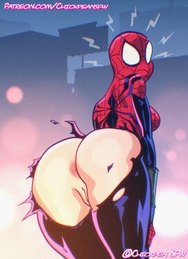 1girls 2024 anus ass big_ass big_butt chickpea city_background color colored digital_drawing_(artwork) expressive_mask female female_only heroine huge_ass huge_butt light-skinned_female light_skin looking_back looking_over_shoulder marvel marvel_comics masked_female mayday_parker pink_background presenting_hindquarters pussy simple_background spandex spider-girl spider-man_(series) spider_sense superhero superhero_costume superheroine torn_clothes torn_open_bottoms uncensored wardrobe_malfunction wide_eyed zentai
