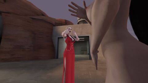 3d female final_fantasy final_fantasy_vii final_fantasy_vii_remake mgsnak239 scarlet_(ffvii) tifa_lockhart