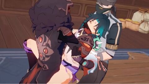 bottom_xiao brutal_rape fast_thrusts fatui femboy gangbang gangrape genshin_impact penis raped_by_monster screaming shouting struggling struggling_to_get_out tagme video xiao_(genshin_impact)