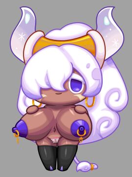big_breasts breasts censored cookie_run cookie_run_ovenbreak female large_breasts lorennsfw nipple_piercing nipples piercing pixiv taurus_cookie