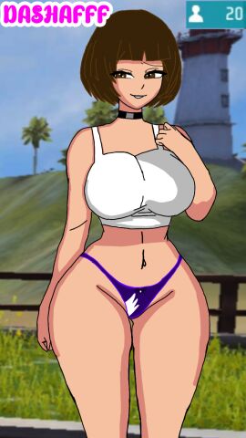 1girls 2d crop_top dashaff female free_fire free_fire_kelly tagme thong