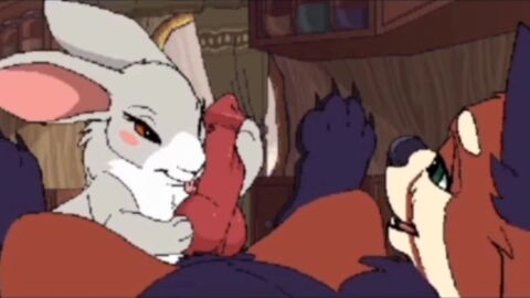 1boy 1boy1girl 1female 1girls 1woman 1woman1man 1women carrot_(artist) female feral feral_on_feral no_sound rabbit rabbit_girl red_panda tagme video