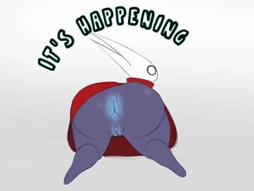 1girls animated anthro_female black_body blue_anus blue_pussy bottomless_female bouncing_ass gobsmacker hollow_knight hollow_knight:_silksong hornet_(hollow_knight) huge_ass insect_girl looking_back red_clothing tagme thick_ass thick_thighs video voluptuous_anthro whitehead