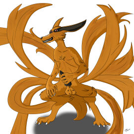 Image: 3541441. fox, kurama, naruto, nine tailed fox, red eyes. 