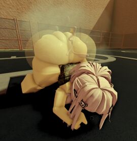 1girls 3d ass ass_clapping ass_focus ass_shake ass_up big_ass big_butt bottomless clapping_cheeks coraldarkness30 coralrr34 deviantart female female_only jack-o_pose outdoors outside pink_hair public public_nudity roblox roblox_avatar robloxian shaking_ass shaking_butt steam steaming_body sweat sweaty sweaty_ass sweaty_butt thick_ass thick_thighs twerking