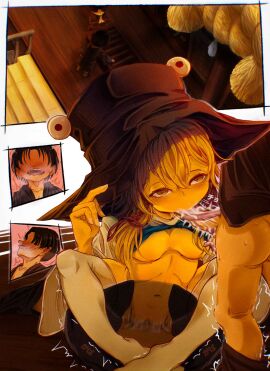 1girls 2boys age_difference anime ass black_hair blonde_female blonde_hair blowjob boobs_out boys breasts clothed clothed_sex comic continue_after_cum cowgirl_position cum cum_in_mouth cum_in_pussy dominant dominant_female domination ejaculation ejaculation_while_penetrated female frog_girl game gangbang goddess hat humping innocent leg_lock long_tongue male moan moaning moaning_in_pleasure nude panels public public_nudity public_sex pussy seductive seductive_eyes seductive_look service sex shrine_maiden suwako_moriya sweat thrusting touhou trembling unusual_anatomy unusual_eyes unusual_pupils vasuwaru young younger_male