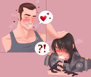 blowjob doug_barrett face_closeup lao_huang laohuangsbitch male male/male male_only penis skinny sucking_penis xenoblade_(series) xenoblade_chronicles_(series) xenoblade_chronicles_x