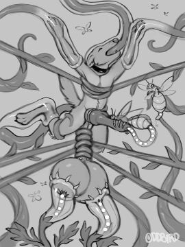 ambiguous_gender animal_genitalia animal_penis anthro arthropod balls balls_stretching belly_tuft black_collar canid canine canine_genitalia canine_penis canis closed_eyes cock_and_ball_torture cock_and_balls_torture collar coyote ears_down egg egg_implantation egg_in_urethra elemental_creature flora_fauna genital_piercing genital_torture genitals greyscale group hi_res injection insects male male/ambiguous mammal monochrome navel_tuft oddbird oral oral_penetration oversized_balls oviposition ovipositor_in_penis penetration penis piercing pivoted_ears plant scrotum scrotum_piercing tuft urethral urethral_egg_implantation urethral_oviposition urethral_penetration vine_around_balls vine_around_torso