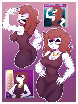 1girls ass ass_in_dress attitude back_view big_ass big_breasts big_hips breasts brown_clothing brown_hair carmen_(spooky_month) clothed clothed_female clothes doesn't_care dress dressed eyelashes eyeshadow fancy fancy_clothing female female_only hands_on_hips hips hosses21 long_hair mature mature_female milf necklace nice_ass nice_hips sexy sexy_dress solo solo_female solo_focus spooky_month thick_thighs thighs white_body white_skin