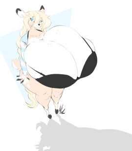 big_breasts breasts cassie_(theycallhimcake) cleavage dullvivid female furry huge_breasts hyper_breasts tagme thick_thighs wide_hips