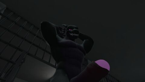 3d big_penis cock dick dragon ender_dragon erect_penis erection flaccid furry glowing_genitalia glowing_penis hi_res jail jail_cell male male_only muscular muscular_male penis scalie solo vrchat vrchat_avatar
