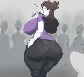 alternate_ass_size alternate_breast_size ass ass_focus ass_grab backboob big_ass big_breasts boner boner_in_pants breasts bulge bulge_through_clothing clothed female grabbing_ass grabbing_hips hands_on_hips huge_ass huge_breasts jaiden jaiden_animations jaiden_dittfach large_ass large_breasts loftysundew pantylines public public_exposure tagme teasing underwear_visible_through_clothing youtube