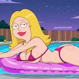 ai_generated american_dad ass ass_focus blonde_hair breasts female francine_smith hot_spring jeanbombila666 milf tagme video