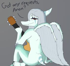 ass breasts completely_nude dinosaur fang_(gvh) female goodbye_volcano_high nude text urbanhawk074