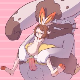 2024 3_toes 4_arms 8_nipples after_transformation anthro anthro_on_feral balls big_penis bodily_fluids brown_hair buckteeth closed_eyes crying cum diggersby digital_drawing_(artwork) digital_media_(artwork) duo ear_tuft egg erection eyelashes facial_tuft feet female female_penetrated feral fur generation_6_pokemon generation_8_pokemon genital_fluids genitals gloria_(pokemon) grey_body grey_fur hair hands_behind_back holding_partner implied_transformation male male/female male_penetrating male_penetrating_female multi_arm multi_limb multi_nipple multicolored_body multicolored_ears multicolored_fur navel nintendo nipples open_mouth orange_body orange_ears orange_eyes orange_fur orange_nipples orange_toes orgasm pattern_background pawpads penetration penis pink_background pink_nose pokemon pokemon_(species) pokemon_egg pokemorph pokephilia post-transformation powerofsin pregnant pupils pussy questionable_consent sad scared scorbunny sex short_hair simple_background smug tail tears teeth toes transformation tuft two-tone_body two-tone_ears two-tone_fur upset white_body white_fur white_pupils wounded yelling yellow_body yellow_fur yellow_tail