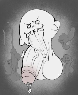 ball_with_hyper_features big_penis boo_(mario) hyper hyper_penis male male_only mario_(series) mrbooshmaster penis small_but_hung tagme vein veiny_penis waddling_head