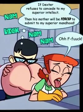 ai_assisted anilingus animated anus anus_peek ass ass_worship big_ass big_butt black_hair closed_eyes dexter's_laboratory dexter's_mom fat_ass fat_butt front_view glasses honne_dell licking_anus licking_ass mandark milf no_panties orange_hair pants_down pleasure_face tagme video