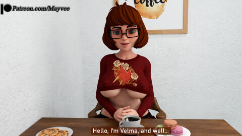 1girls 3d big_breasts breasts bust busty character_name chest curvaceous curvy curvy_figure female female_focus hips hourglass_figure huge_breasts human large_breasts legs light-skinned_female light_skin lips mature mature_female mayvee scooby-doo signature text thick thick_legs thick_thighs thighs velma_dinkley voluptuous waist warner_brothers wide_hips