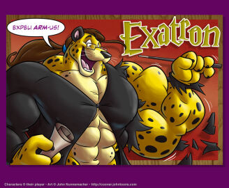 abs biceps cheetah cooner feline furry glasses male muscles muscular muscular_arms muscular_male pecs