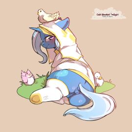 animal_genitalia animal_pussy anus artist_name ass avian beak bedroom_eyes bird blue_body blue_hair blue_tail blush clothed clothing cold-blooded-twilight cutie_mark dock_(anatomy) english_text equid equine equine_anus equine_genitalia equine_pussy female feral friendship_is_magic genitals hair hasbro hi_res hooves horn legwear long_hair looking_at_viewer looking_back mammal multicolored_hair my_little_pony mythological_creature mythological_equine mythology narrowed_eyes nun pink_eyes pussy quadruped seductive solo stockings tail text thigh_highs trixie_(mlp) two-tone_hair two-tone_tail unicorn