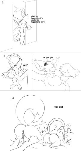 absurd_res ando anthro bandai_namco bodily_fluids comic cum cum_in_vagina cum_inside digimon digimon_(species) digimon_world_3 female gatomon genital_fluids hi_res human male male/female mammal penetration rear_view renamon sex vaginal_penetration