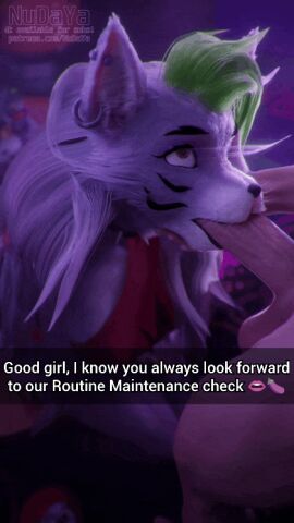 animated blowjob five_nights_at_freddy's furry furry_female human_on_anthro humaned humaned_caption tagme tagme_(artist) woolfy_thebitch