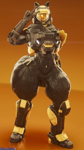 1girls armor artist_request ass female helmet huge_ass tagme