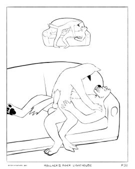 2024 4:5 4_toes 5_fingers absurd_res animal_genitalia animal_penis anthro avian balls beak bird black_and_white black_beak black_nose border canid canine canine_genitalia canine_penis canis claws comic domestic_dog duo eyebrows feet fingers furniture genitals hi_res knot lying maccaw_(sharkinthepark) macleish_(sharkinthepark) male male/male mammal markings monochrome on_back owl pawpads penis sex sharkinthepark simple_background smile sofa sofa_sex tail thick_eyebrows toe_claws toes whisker_markings white_background white_border