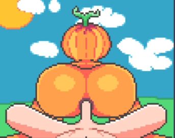 anal anal_sex animated animated_gif anus cum cum_inside female pixel_animation pixel_art pumpkin pumpkin_girl pumpkin_love samurai_drunk samurai_drunk_games tagme